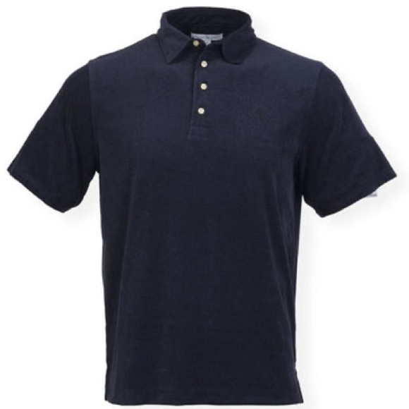 STRONG BOALT The Terry Cloth Polo Blue - Picture 1 of 4